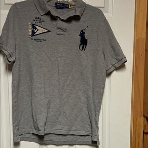 Polo by Ralph Lauren Gray Polo with Navy Logo